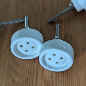 Vintage button door pull handles