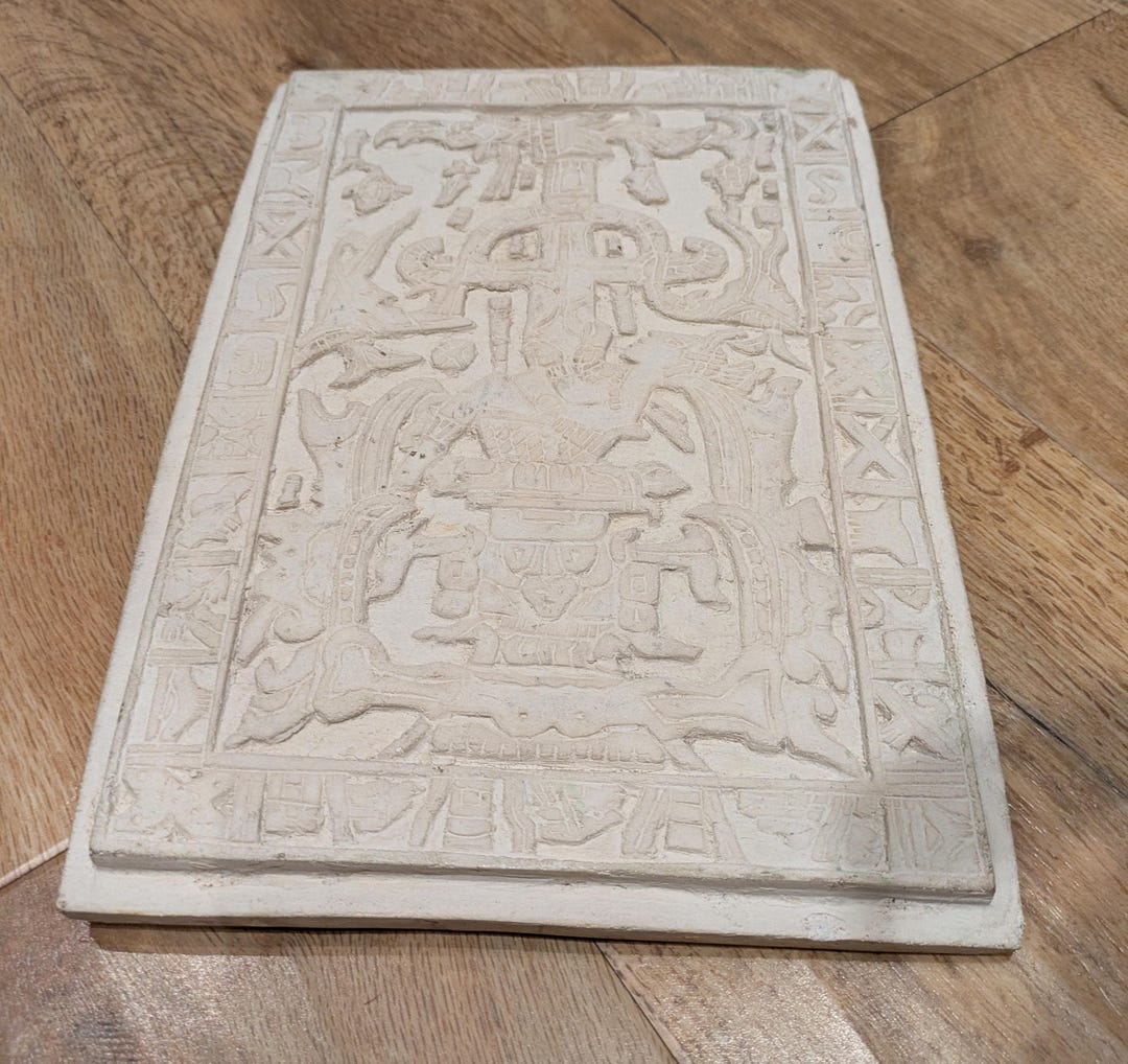 Vintage Ceramic Mayan Wall Tablet - Etsy