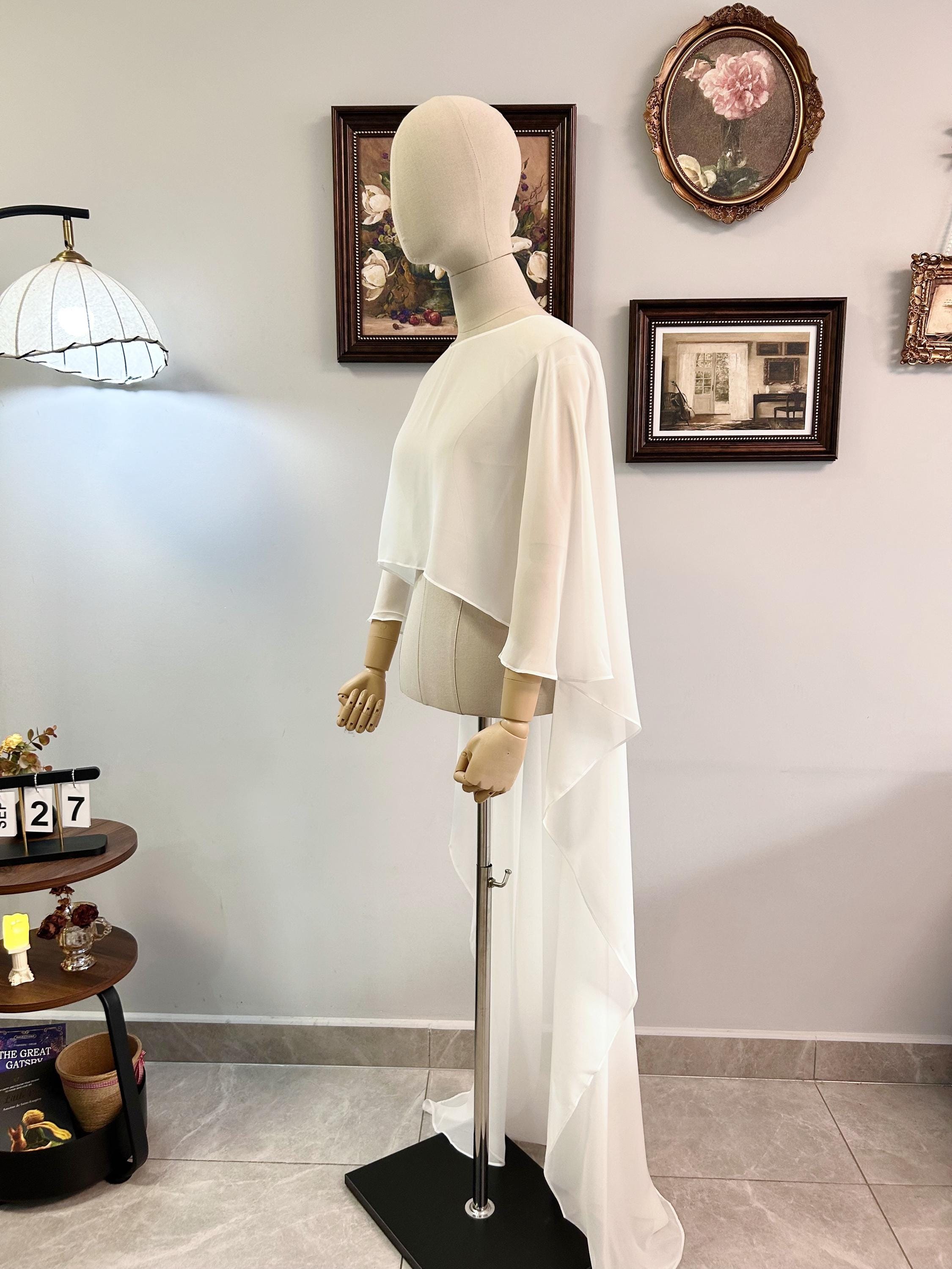 white christmas dresses Strapless Satin Maxi Dress with Sheer Cape Overlay – COCOSIN.OFFICIAL main image 1