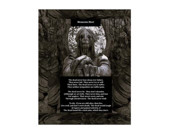 Dark Elegance Fine Art Poster: Gothic Home Decor, Meditation Space