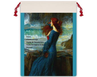 The Tempest Gift Bag | Miranda by Waves Drawstring Pouch