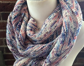 Merino wool shawl, hand knit wool wrap,  handmade scarf