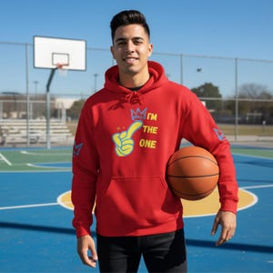 I'm The One Graphic Hoodie: Unisex Fleece Blend, Crown Design