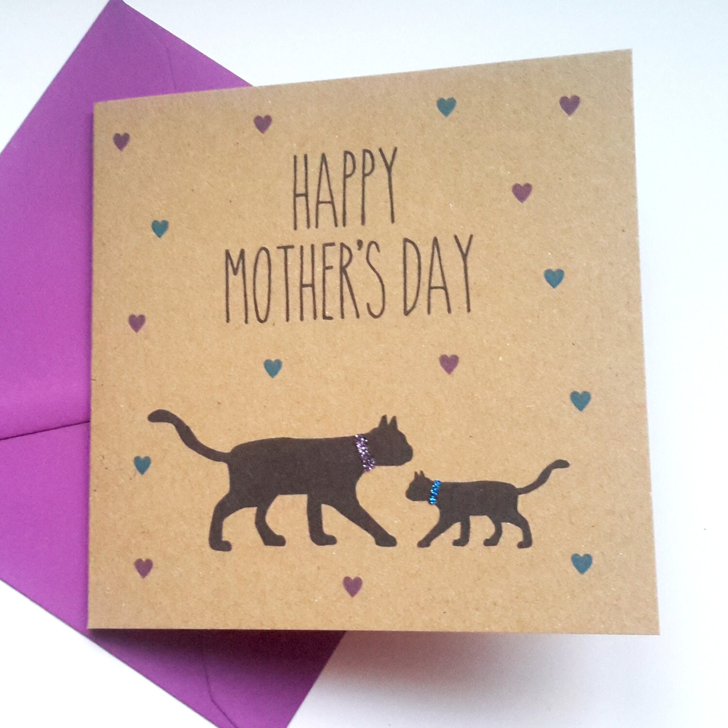 Mother's Day Card Cat Kitten Lover PURRFECTLY LOVELY MUM Greeting UK Printed Mother's Day Card Cat Kitten Lover PURRFECTLY LOVELY MUM Greeting UK Printed