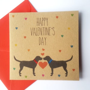 Tarjeta de San Valentín de Labrador Negro - Feliz Día de San Valentín