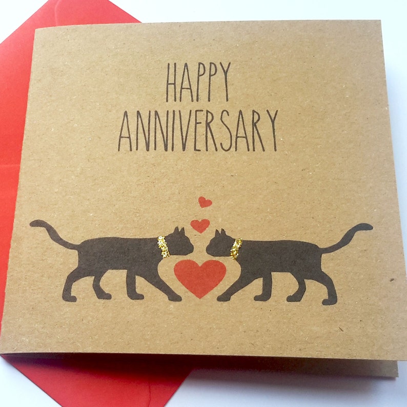 Carte Danniversaire De Chat Noir Joyeux Anniversaire Etsy