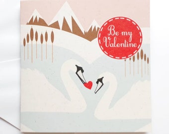 Swan Valentine Card