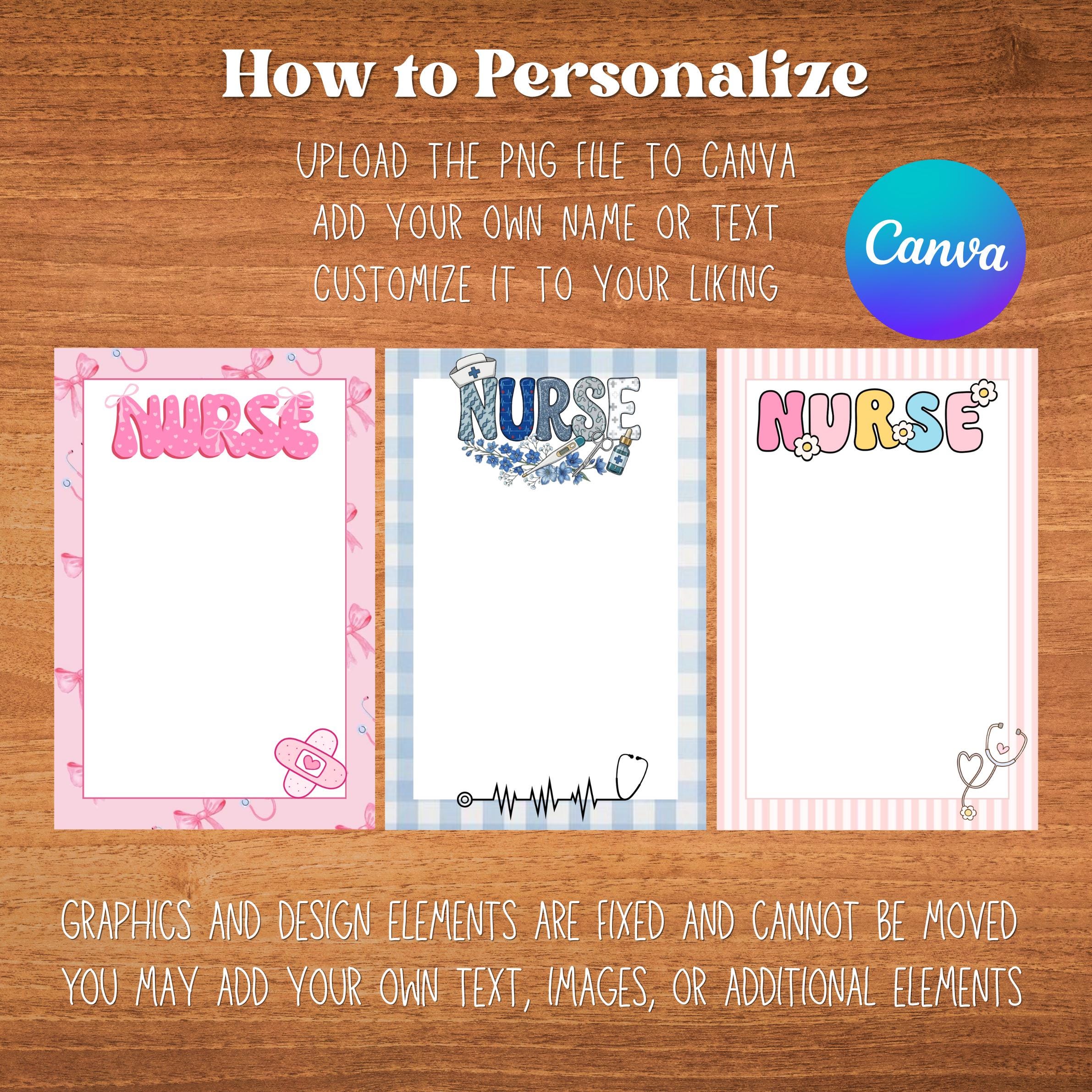 Nurse Life Notepad Printable Bundle, Nurse Notes Template Medical ...