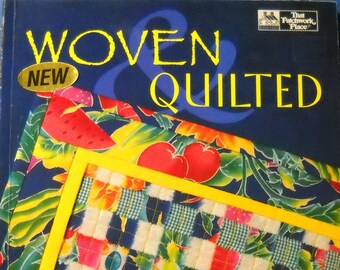 Woven and Quilted Book by Mary Anne Caplinger, Quilt Patterns, Weaving Quilting Patterns Vintage 1995 Christmas
