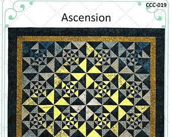 Ascension Quilt Pattern, by Curlicue Creations Throw Size Quilting Pattern  Lap Quilt