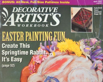 Decorative Artist's Workbook Magazine Vintage April 1994 Issue, Decorative Painting Patterns Spring