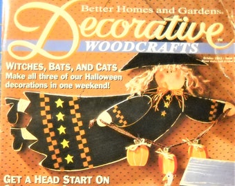 Decorative Woodcrafts Magazine Vintage October 1993 Issue 13, Decorative Painting Patterns Halloween