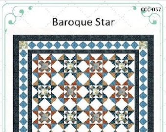 Baroque Star PDF Download Quilt Pattern, Curlicue Creations