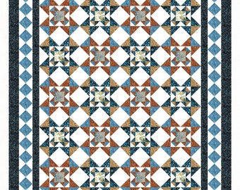 Baroque Star PDF Download Quilt Pattern, Curlicue Creations