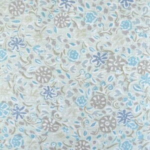 Pastel Floral Textured Polyester Fabric, Pink Purple Blue, Sewing Material By The Yard