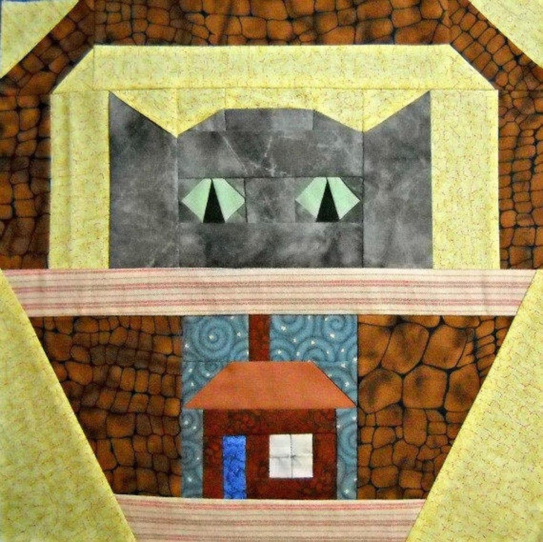 House Cat PDF Download Quilt Block Pattern Paper Pieced Quilt Block ...