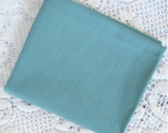 Green Blue Solid Quilt Fabric, Vintage, Destash, 100 Percent Cotton, Fat Quarter Cut,  Precuts