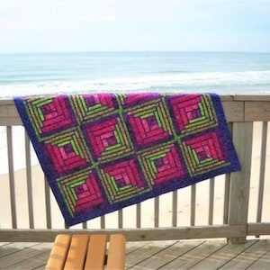 Stained Glass Log Cabin Quilt Pattern: Promises PDF Download