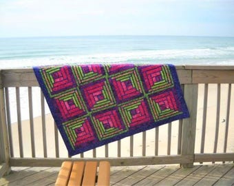 Stained Glass Log Cabin Quilt Pattern: Promises PDF Download