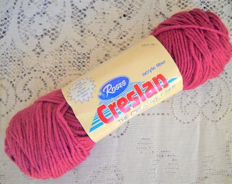 Aurora Pink Acrylic Yarn: Roses Creslan Worsted Weight (3.5 oz)