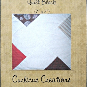 Pinwheel X Paper Pieced Quilt Block Pattern by Curlicue Creations, Quilting Pattern Pinwheel Quilt Pattern Foundation Pieced Quilt Block