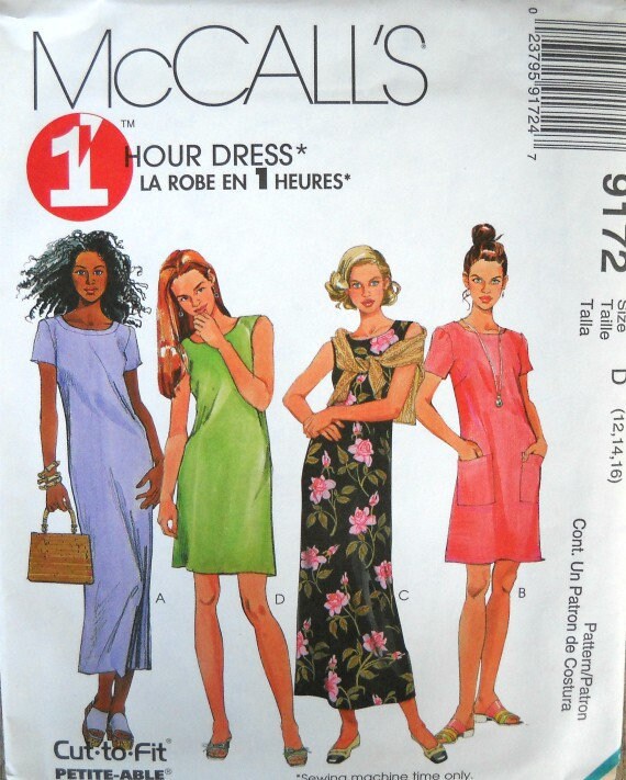 McCall/'s 9172 One Hour Dress bust 46