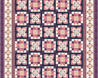 Quiltmuster „Cultivated“: PDF-Sofortdownload für eine Queen-Size-Quiltdecke