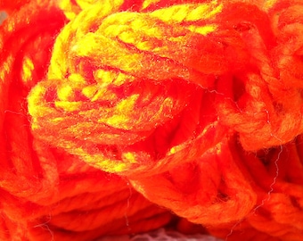 Coats and Clark's Rug Yarn Tango 135C Rayon Cotton Blend Yarn 2 oz Orange Yarn Knitting Crochet Vintage Yarn Destash