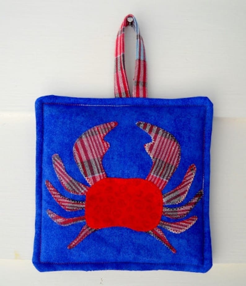 Crabby Crab Pot Holder Pattern by Curlicue Creations Hot Pad Etsy