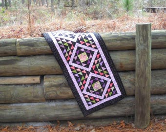Verdant Table Runner Quilt Pattern, Rotary Cutting Design (PDF Download)