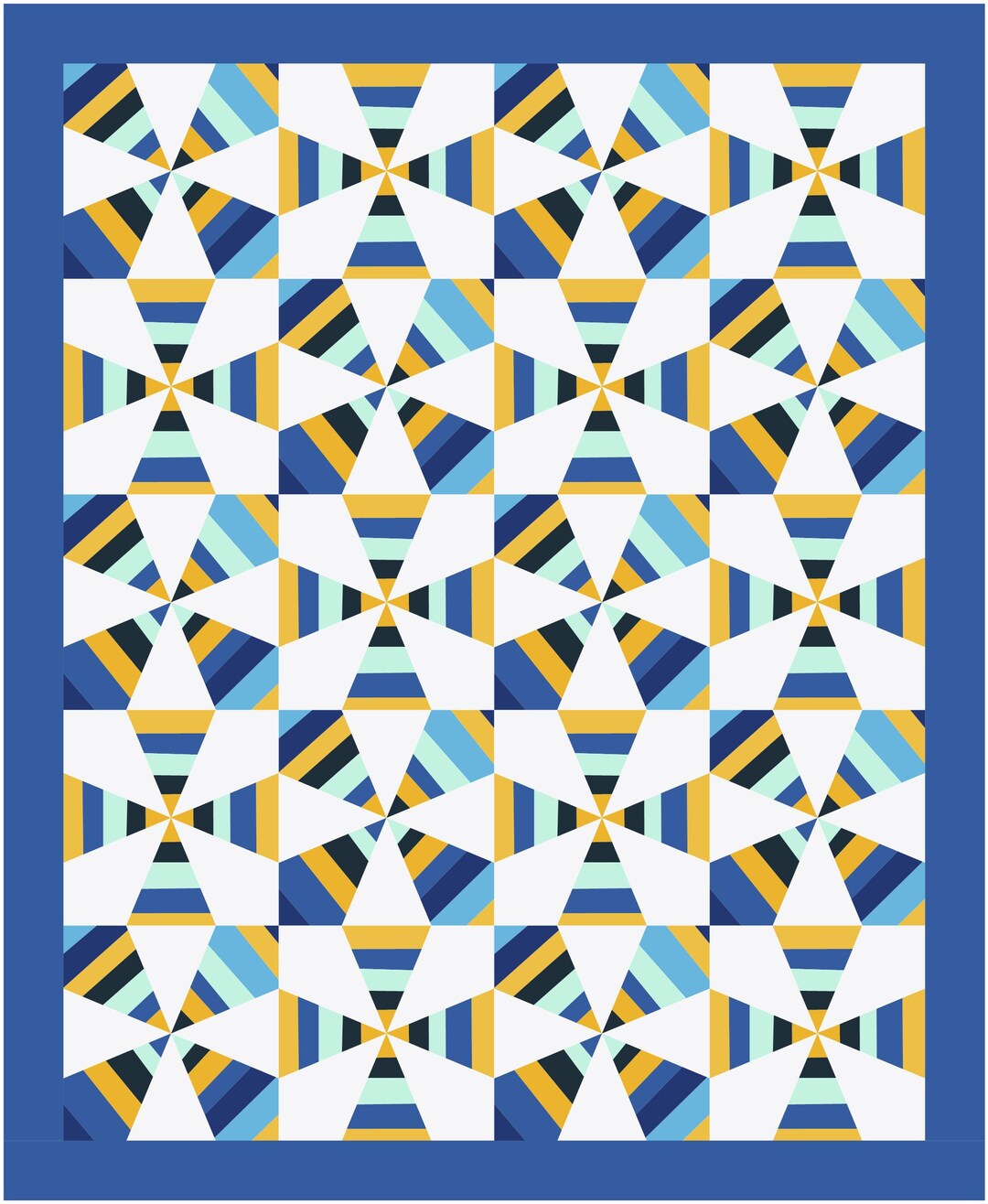 Curlicue Pattern Sunshine Blue Skies Quilt Pattern by Curlicue Creations Quilting ...