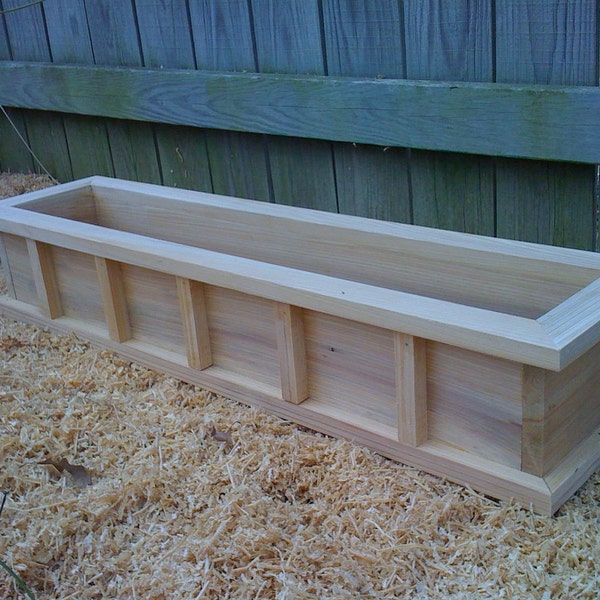 36" Window box cypress wooden planter flower new wood patio planter