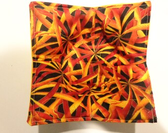 Weaves of Red and Yellow - Microwave Bowl Cozy