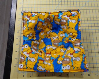 Las caras de los Simpsons - Funda acolchada para microondas