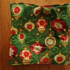 Christmas Ornaments on Green - Extra Larger Bowl Cozy