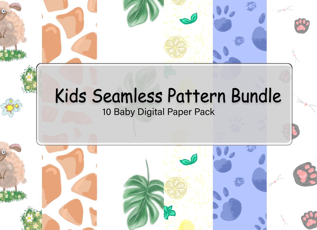 Kids Seamless Patterns Bundle - Etsy