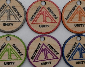 Marijuana Anonymous Wooden coins