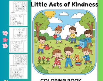 Kindness Malbuch für Kinder | Gute Taten, im Alter von 3-6 (A4 Printable)