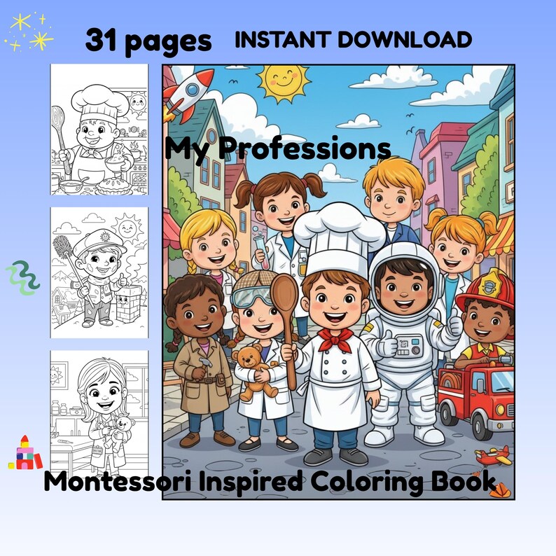 Professions Coloring Pages – 31 Printable Career & Job-themed PDF for ...