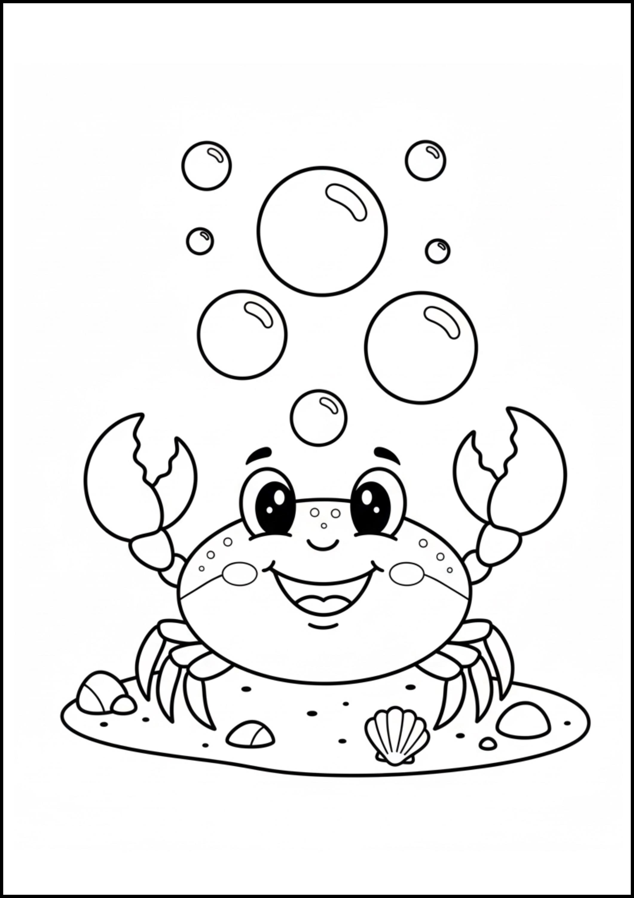 Cute Sea Animals Coloring Book for Kids Ages 3-6 | A4 Ocean Activity - Etsy