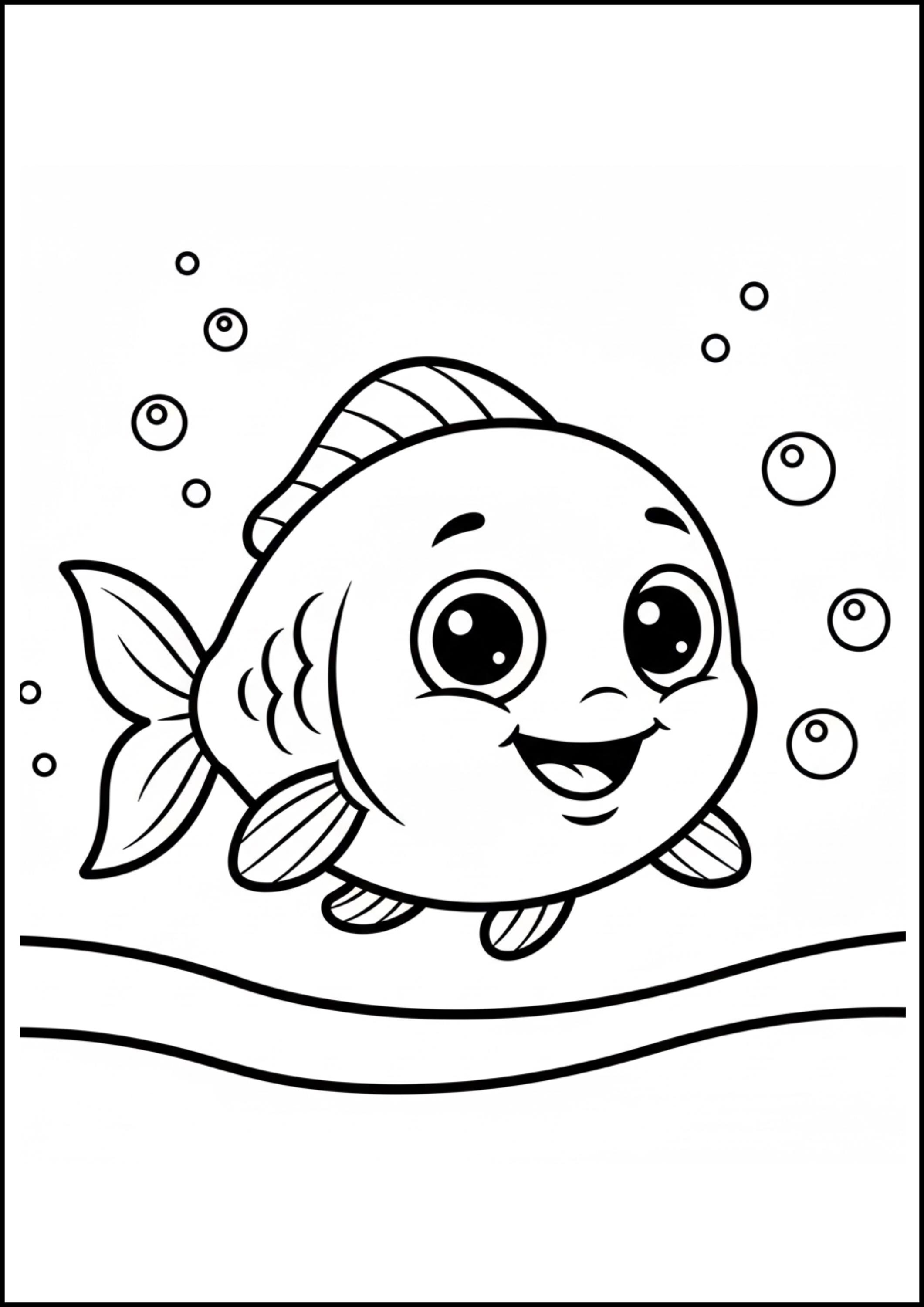 Cute Sea Animals Coloring Book for Kids Ages 3-6 | A4 Ocean Activity - Etsy