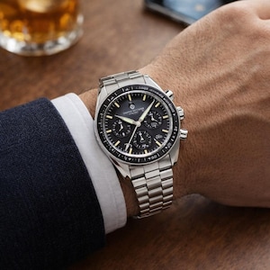 Chronograph – Deep Blue Steel Luxury Watch for Men