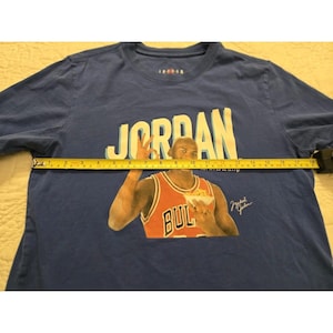Nike Air Jordan Flight MVP "Cereal" Men's T-Shirt Size S Small Blue 90s immagine 8
