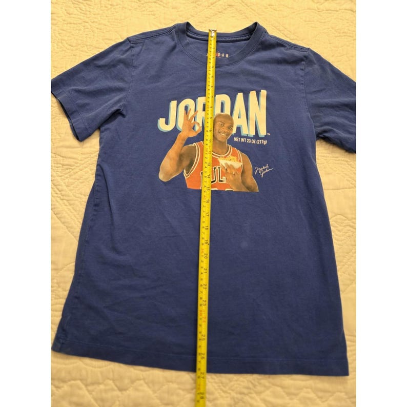 Nike Air Jordan Flight MVP "Cereal" Men's T-Shirt Size S Small Blue 90s immagine 7
