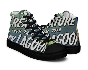 The Creature From The Black Lagoon Men’s high top canvas shoes
