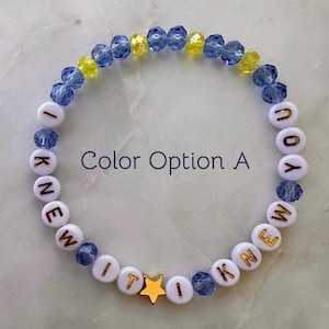 I Knew It, I Knew You - Toy Story Inspired Bracelet: Glass Crystal Beads and 14K Gold-Plated Accent, Custom Colors, Personalize image 3