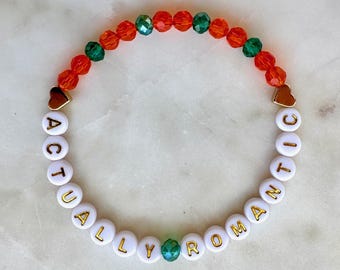 Life of a Showgirl Songs Friendship Bracelets: Glass Crystal Beads and 14K Gold-Plated Accents, Custom Color, TS12