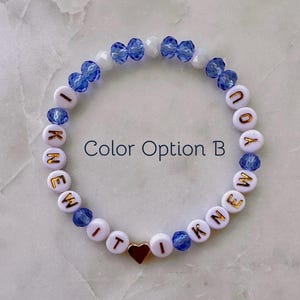 I Knew It, I Knew You - Toy Story Inspired Bracelet: Glass Crystal Beads and 14K Gold-Plated Accent, Custom Colors, Personalize image 4