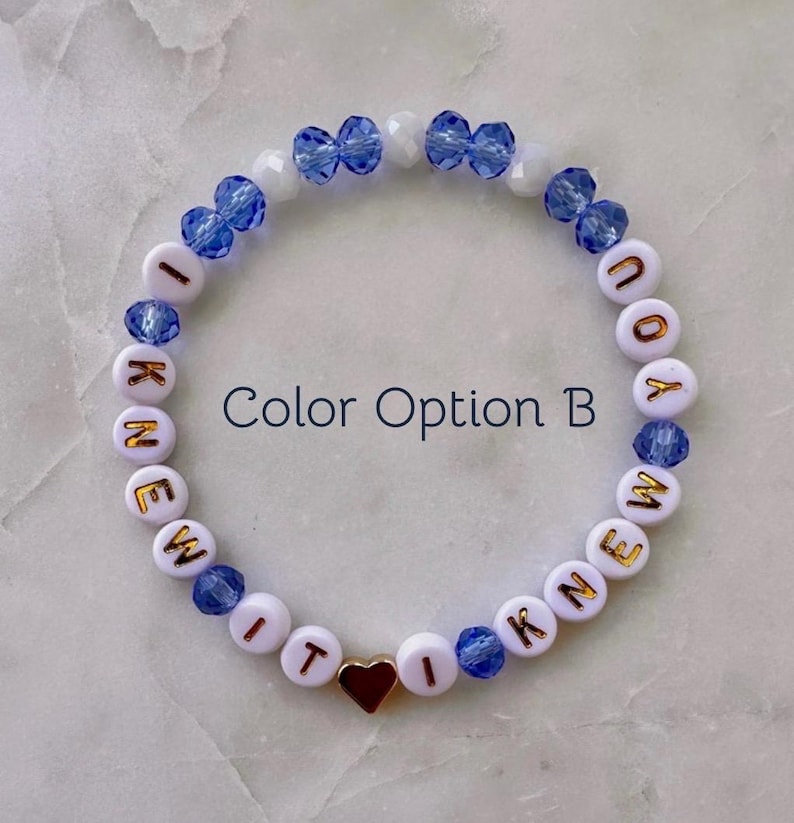 I Knew It, I Knew You - Toy Story Inspired Bracelet: Glass Crystal Beads and 14K Gold-Plated Accent, Custom Colors, Personalize image 4