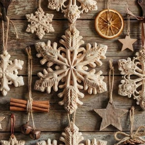 3D Druckbare gestrickte Schneeflocken Ornamente - 15 STL Dateien (3 Größen)